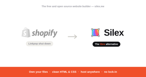 Linkpop and Koji (shut down) and Silex, the free and open source website builder — the libre alternative