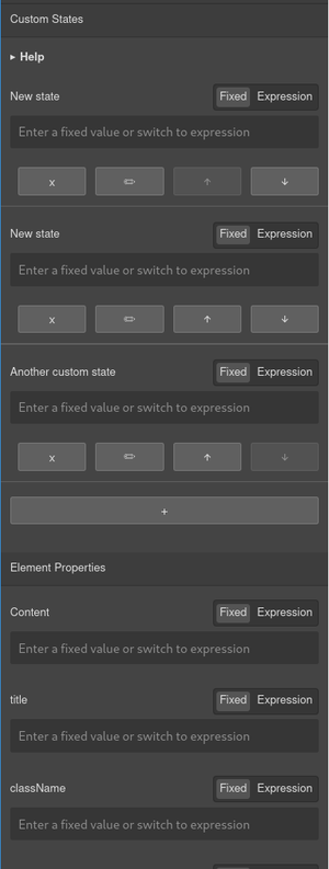 Silex data panel with data sources and component states